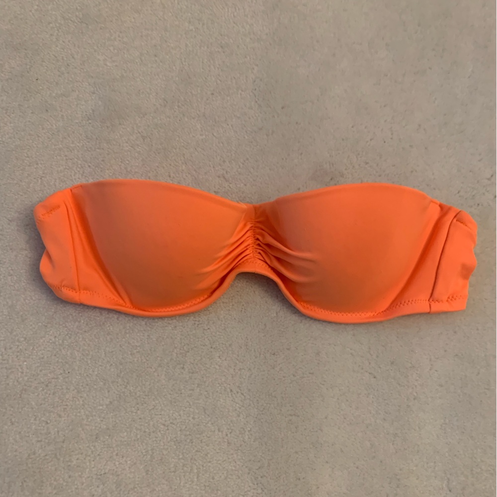 Victoria Secret orange strapless bikini top